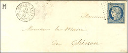 Losange PT 2° / N° 4 Càd BOITE Gare TOURS / Bau AMBt 2 Sur Lettre Pour Chinon. Très Rare Usage Précurseur De La Poste Fe - 1849-1850 Ceres