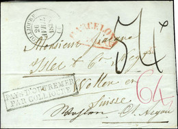 Lettre Avec Texte Daté De Barcelone Le 24 Avril 1838 Pour La Suisse, Au Recto Marque Postale D'entrée Encadrée PAYS D'OU - Maritime Post