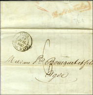 Càd ALGER / (POSS. D'AFR.) Sur Lettre Avec Texte Daté D'Alger Le 1 Juillet 1837 Pour Agde, Au Verso Griffe Rouge ' Purif - Maritime Post