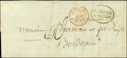 Lettre Avec Texte Daté D'Alger Le 20 Novembre 1840 Pour Bordeaux, Au Recto Càd Rouge OUTRE-MER / TOULON Et Marque Postal - Maritime Post