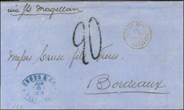Lettre Avec Texte Daté De Valparaiso Le 11 Juin 1870 Pour Bordeaux, Au Recto Càd Rouge D'entrée OUTRE-MER / BORDEAUX Et  - Maritime Post