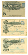 Lot De 3 Entiers Type Sage 15c EXPOSITION UNIVERSELLE LYON (J39 Neuf, J39 Obl, J40 Sans Marge). - TB / SUP. - Sonstige & Ohne Zuordnung