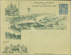 Entier Type Sage 15c EXPOSITION DE LYON 1894 (repiquage Sur Enveloppe Storch J69). - TB / SUP. - Sonstige & Ohne Zuordnung