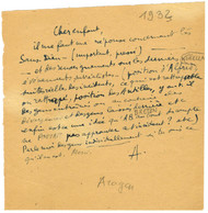 ARAGON Louis (1897-1982), écrivain. - Other & Unclassified