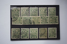 1915 Poland Locals Warszawa Used 15  Stamps Shades - Gebruikt