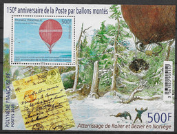 2020 Polynesie Française N° BF 53 Nf** MNH . 150 éme Anniversaire De La Poste Par Ballons Montés. - Blocks & Sheetlets