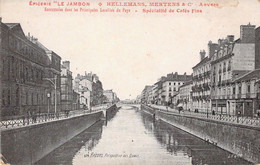 FRANCE - 35 - RENNES - Perspective Des Quais - Publicité Le Jambon épicerie - Canal - Carte Postale Ancienne - Rennes