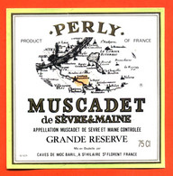 Etiquette Neuve De Vin Muscadet De Sèvre Et Maine Sur Lie Perly Moc-baril à Saint Hilaire Saint Florent - 75 Cl - White Wines