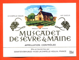 Etiquette Neuve De Vin Muscadet De Sèvre Et Maine Donatien Bahuaud à La Chapelle Heulin - 73 Cl - Vino Rosado