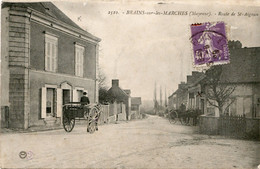 CPA 53 BRAINS SUR LES MARCHES ROUTE DE ST AIGNAN RARE BELLE CARTE !! - Autres & Non Classés