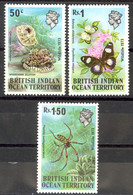 British Indian Ocean Territory Sc# 54-56 MNH 1973 Fauna - Britisches Territorium Im Indischen Ozean