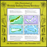 British Indian Ocean Territory Sc# 85a MNH Souvenir Sheet 1973 Maps - Territorio Británico Del Océano Índico