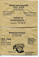 4 Enveloppes Publicitaires Des Chèques Postaux Allemands Phono Radio Jouet Machine à Calculer - Non Classificati