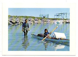 GROENLAND--Phot  Peter Juul --Enfant Et Père  ( Kayak ) ..............carte Double ..............à Saisir - Grönland