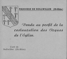 Bollwiller Bollweiller Paroisse Carnet Vignette (6) Au Profit De La Restauration De L'Eglise St Charles Carnet Entier - Non Classificati