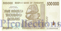 ZIMBABWE 500000 DOLLARS 2008 PICK 76a UNC - Zimbabwe