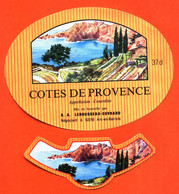 Etiquette + Collerette Ancienne Neuve De Vin Cotes De Provence Lerousseau Euvrard à Arc En Barrois - 37 Cl - Rosés