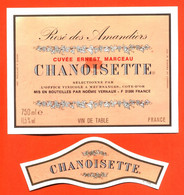 Etiquette + Collerette Neuve De Vin Rosé Des Amandiers Chanoisette Cuvée Ernest Marceau Noémie Vernaux à Beaune - 75 Cl - Vino Rosato