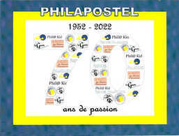 PAP - PRET A POSTER - ENTIER POSTAL 70 ANNIVERSAIRE PHILPOSTEL NEUF - Listos A Ser Enviados : Réplicas Privadas