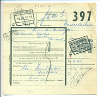 Belgique 1951 Bordereau De Collis à Bruxelles - Documents & Fragments