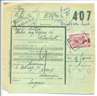 Belgique 1951 Bordereau De Collis à Bruxelles Schaerbeek - Documents & Fragments