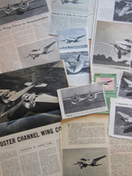 Lot De 21g De Coupures De Presse De L'aéronef Américain Custer Channel Wing CCW-5 - Aviazione
