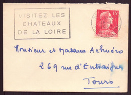 France, Enveloppe Du 18 Janvier 1957 De Tours Pour Tours - Otros & Sin Clasificación