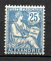 Col33 Colonie Alexandrie N° 27 Neuf X MH Cote : 2,50€ - Unused Stamps