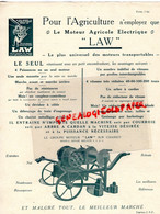 60-SENLIS- PROSPECTUS PUBLICITE ETS. LAW -LE BLOC LAW-MACHINE AGRICOLE -MOTEUR ELECTRIQUE -AGRICULTURE - Landbouw