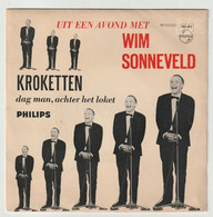 45T Single Wim Sonneveld - Kroketten (S. Carmiggelt)  Philips PE 433 322 - Autres - Musique Néerlandaise