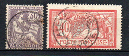Col33 Colonie Alexandrie N° 28 & 29 Oblitéré Cote : 10,00€ - Used Stamps