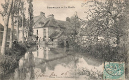 Seignelay * Vue Sur Le Moulin * Minoterie * Lavoir * Pêche à La Ligne , Pêcheur - Seignelay