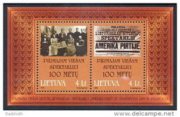 LITHUANIA  1999 Theatre Centenary Block MNH / **.  Michel  Block 16 - Lithuania