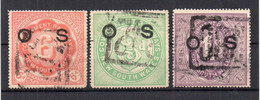 !!! NEW SOUTH WALES, 3 COLIS POSTAUX OBLITERES - Usados