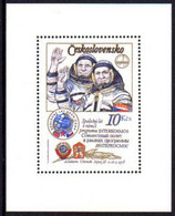 CZECHOSLOVAKIA 1979 Czech-Soviet Space Flight Block Type I MNH / **..  Michel Block 39 I A - Blocs-feuillets