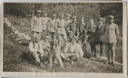 Delcampe - MILITARIA -14/18 - GROUPE DE SOLDATS AVEC UNE MITRAILLEUSE - 6.5x11cm - 1914-18