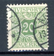 Danemark   Y&T    Journaux  5    Mi   5   Verrechnungsmarken   Obl   ---    Excellent état - Revenue Stamps