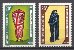 Comoros, Comores, 1970, Woman's Clothing, Costumes, MNH, Michel 108-109 - Nuevos