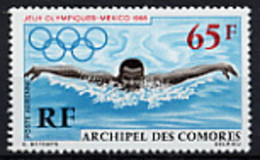 Comoros, Comores, 1969, Olympic Summer Games Mexico, Swimming, Sports, MNH, Michel 93 - Nuevos