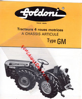 67- STRASBOURG NEUDORF- RARE PROSPECTUS PUBLICITE TRACTEUR  -TRACTEURS- GOLDONI  TYPE GM 4- AGRICULTURE - Agriculture