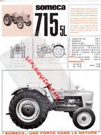 92- PUTEAUX- RARE PROSPECTUS PUBLICITE TRACTEUR  -TRACTEURS- SOMECA 715 5L - AGRICULTURE - Landbouw