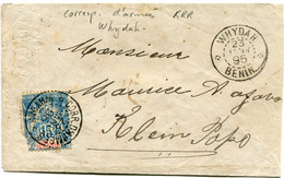 BENIN LETTRE DEPART CORR D'ARMEES 23 JANV 95 WHYDAH POUR LE BENIN  ( Timbre 2e Choix Mais RRR ) - Storia Postale