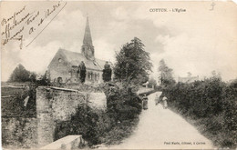 CPA 14 COTTUN L EGLISE RARE BELLE CARTE !! - Other & Unclassified