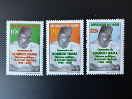 Niger 2006 Mi. 1999 - 2001 Centenaire De Boubou Hama Homme Politique Et écrivain Nigérien 1906 MNH ** 3 Val. - Niger (1960-...)