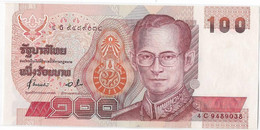 THAILAND  RAMA IX  ,100 BAHT 1994 ,#97, Statue 2 Rois ,sans Fil De Sécurité - Tailandia