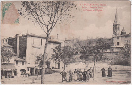 CPA - PUYLAURENS -  Foirai - Dans Le Fond Le Plateau Et L' Eglise ( RARE ) - Puylaurens