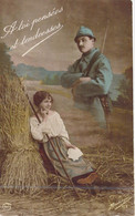 Militaria - Militaire écrit à Sa Femme - A Toi Pensées Et Tendresses - Carte Postale Ancienne - Patriotiques