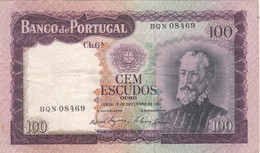 CRBX165 BILLETE PORTUGAL 100 ESCUDOS 1961 MBC - Portugal