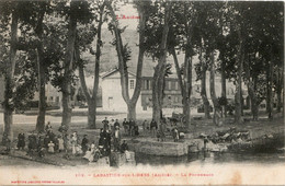 CPA 09 LABASTIDE SUR L HERS LA PROMENADE RARE BELLE CARTE !! - Autres & Non Classés