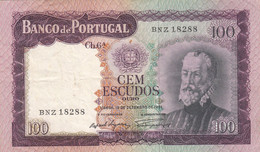 CRBX166 BILLETE PORTUGAL 100 ESCUDOS 1961 MBC - Portugal